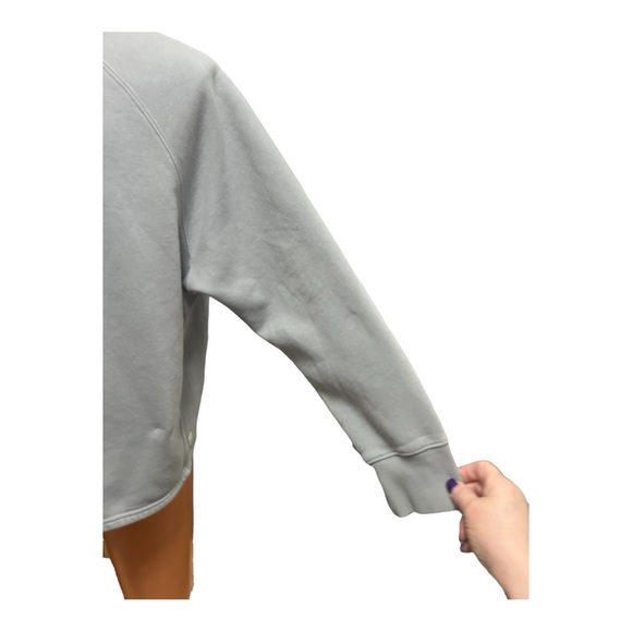 VUORI Restore Oversized Crew Neck Sweatshirt WOMENS SZ LARGE Light Cloud VW265 - Picture 3 of 11